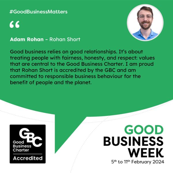 Rohan Short celebrates Good Business Week 2024